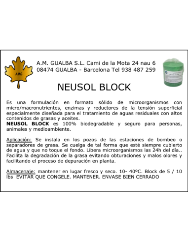Neusol Block - Bacterias Separador de...