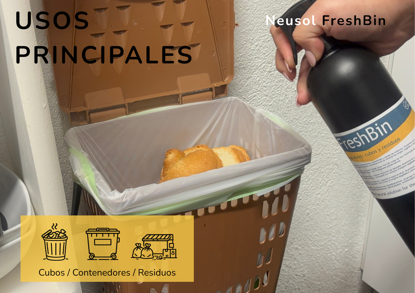 Neusol FreshBin – Neutralizador de olores para cubos de basura y contenedores