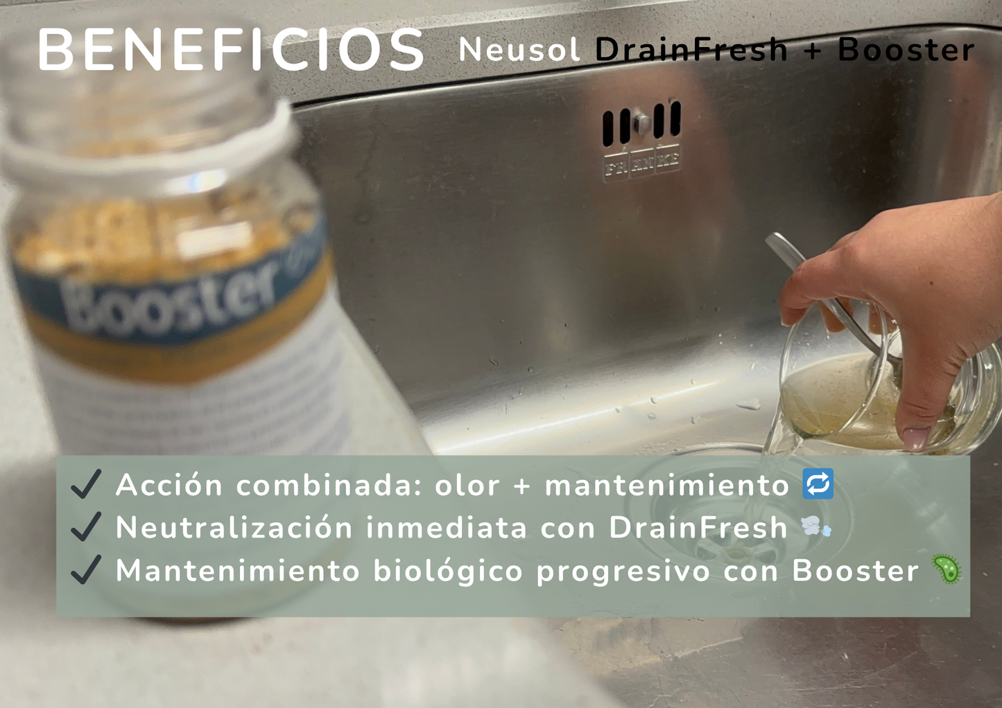 DrainFresh + Booster: doble acción contra los olores en desagües
