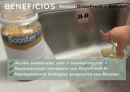 DrainFresh + Booster: doble acción contra los olores en desagües