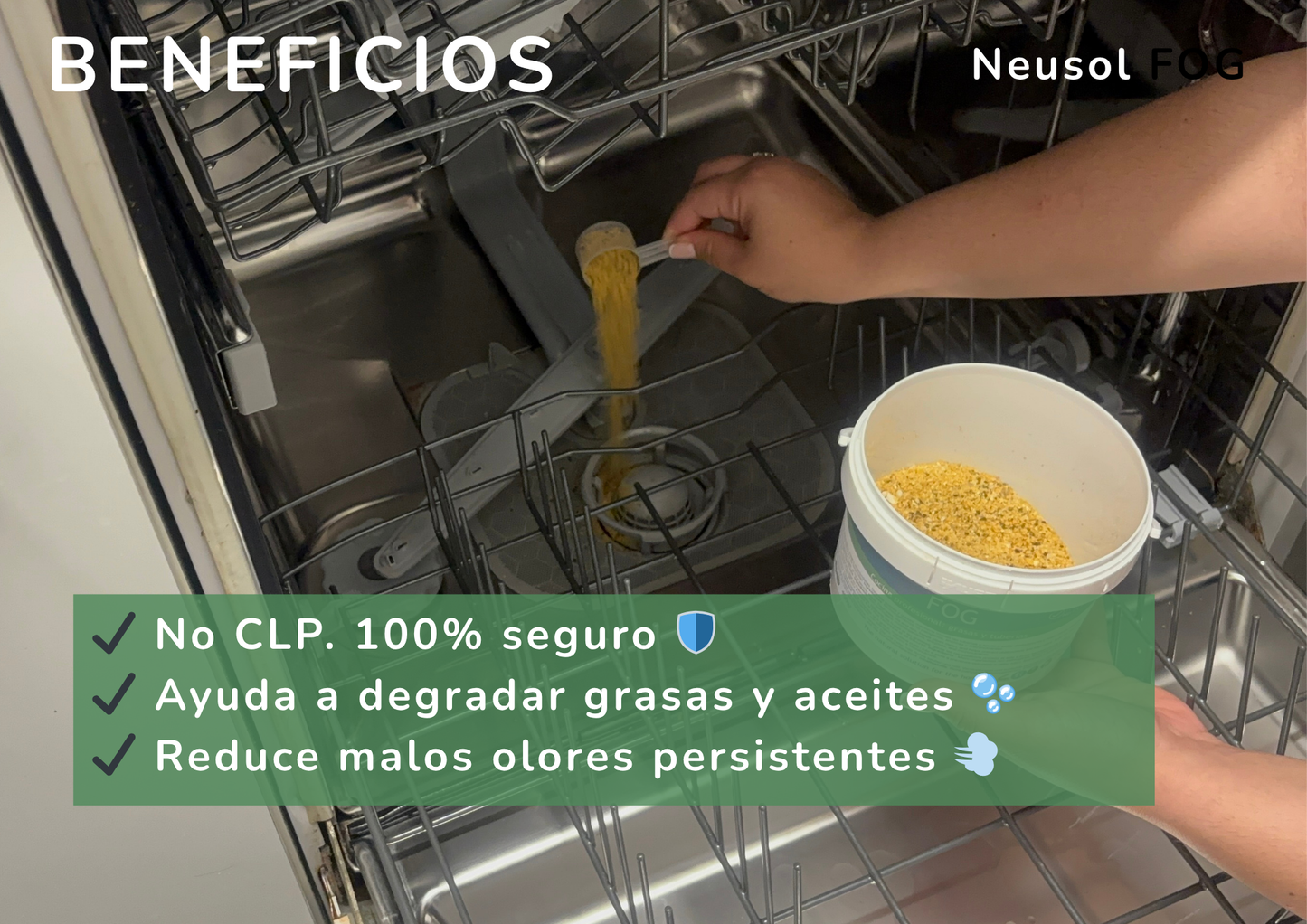 Neusol FOG – Eliminador de grasas y olores en desagües