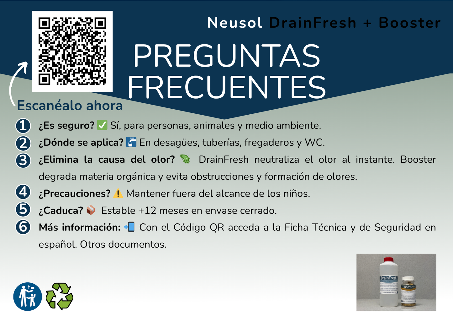 DrainFresh + Booster: doble acción contra los olores en desagües