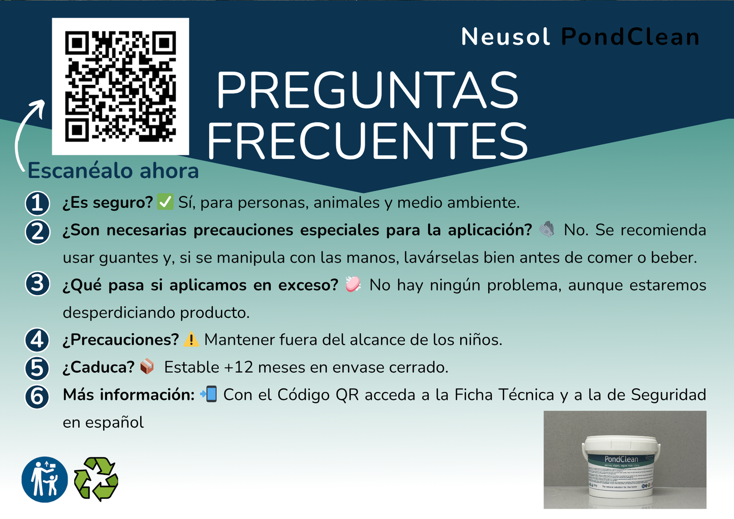 Neusol PondClean – Control biológico de algas y olores en estanques