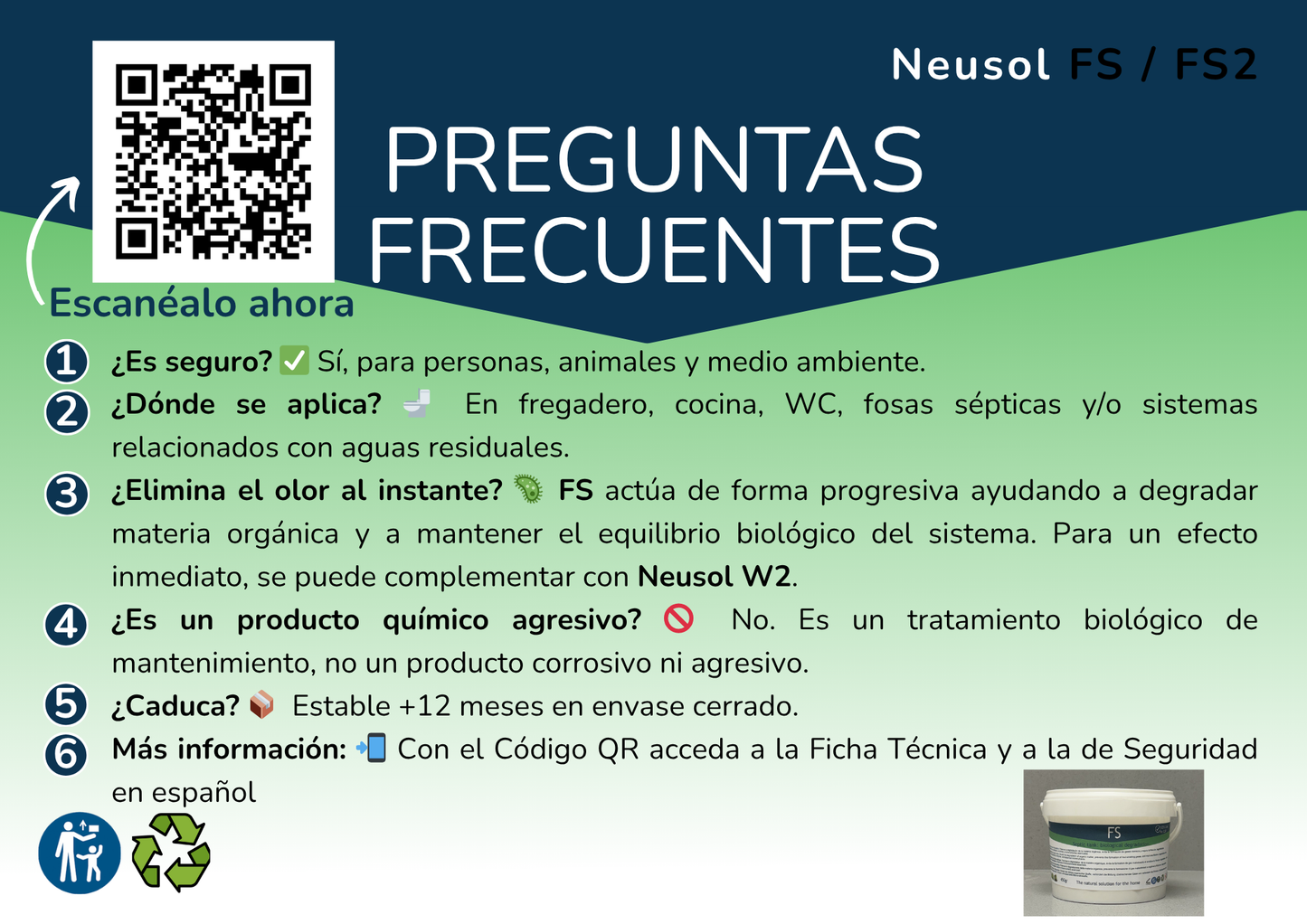 Neusol FS – Activador biológico para fosas sépticas