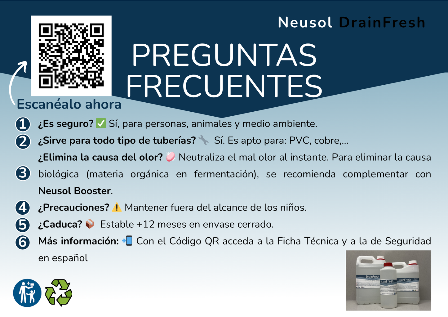 Neusol DrainFresh – Neutralizador de olores en desagües